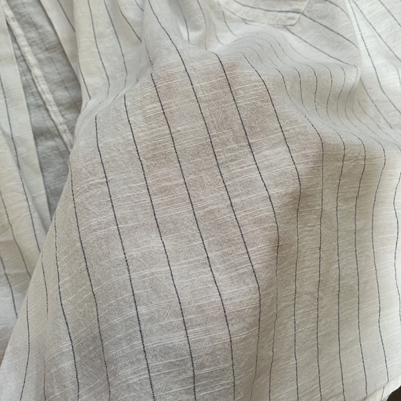 Mango sleeveless buttoned  wrap white with blue line dress , size US S - Picture 15 of 15